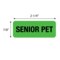 Nevs Label, Senior Pet 7/8" x 2-1/4" Flr Green w/Black VW-0010 - alternate 2